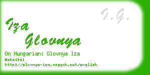 iza glovnya business card